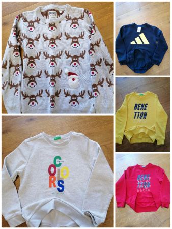 Benetton Addidas Pulli mit fleece - Grösse 140