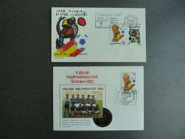 2 Briefe  "Fussball-WM 1982 in Spanien",  Fr. 1.00