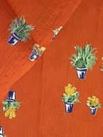 Jetzt!! Stoff rot Kakteen-Motiv, Sommerdeko, 275x135cm (T:1)