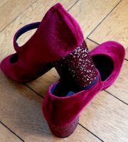 Superbes chaussures glamour Tosca Blu, neuves, velours