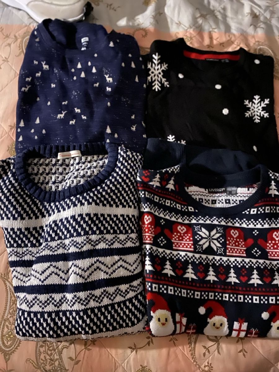 Maglioni & Felpe: 4 X-Mas Pullover im Set, festlich warm durch den Winter! – Usato da Horgen venduto da fil_r5gb