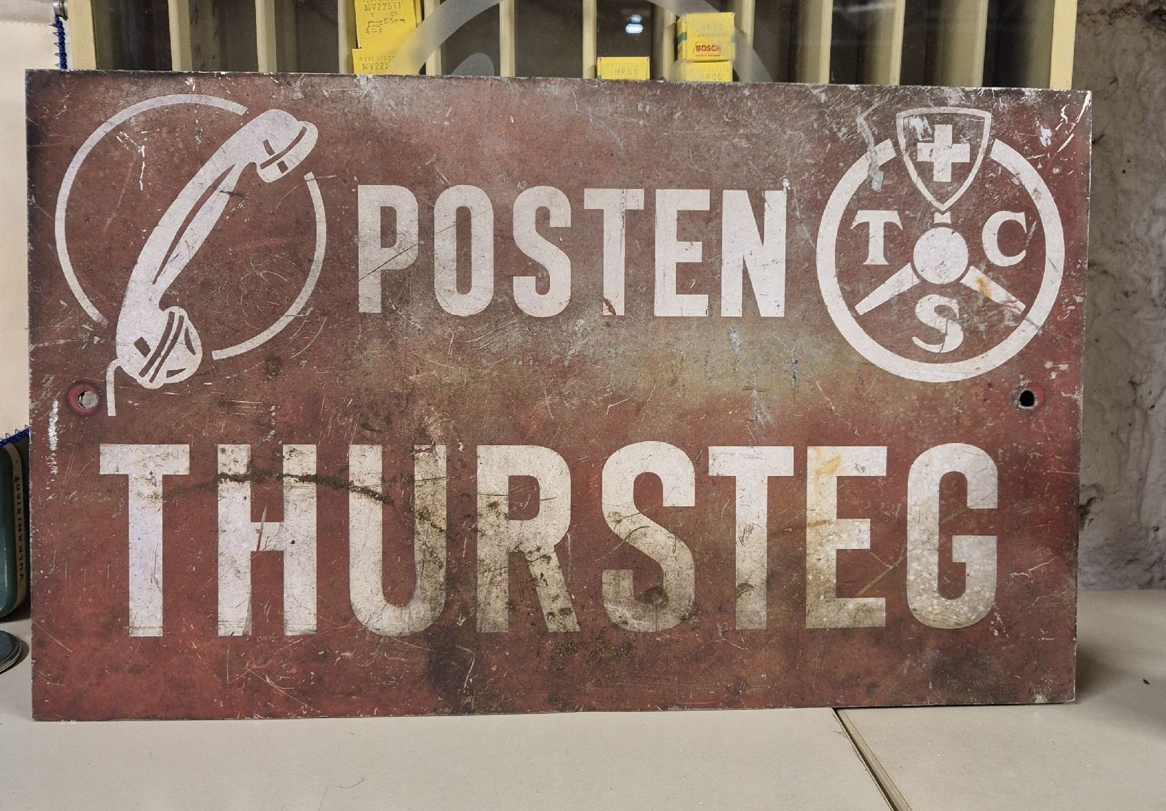 TCS Schilder: TCS Schid Blechschild kein Emailschild – Gebraucht aus Neuenkirch von etaner62