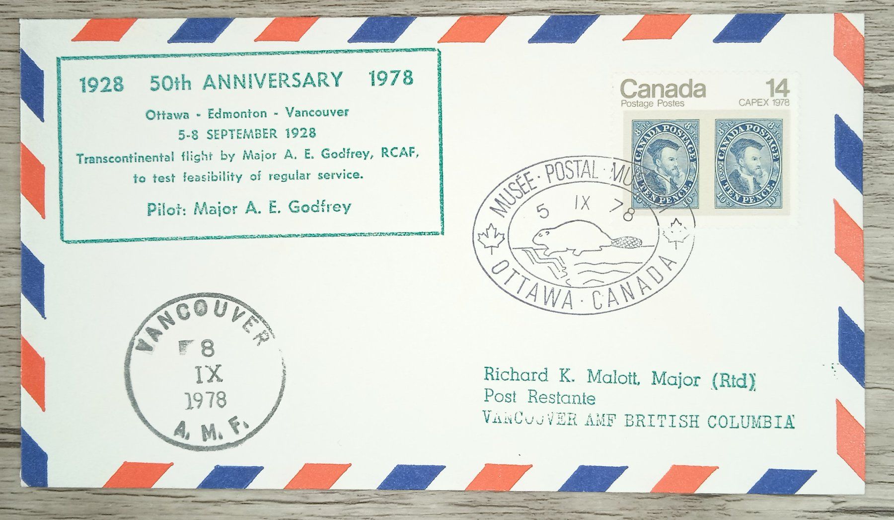 Tutti i francobolli: TR102 Enveloppe + Timbre Canada 1978 Theme Aviation – Usato da Cousset venduto da Patrick_Collections