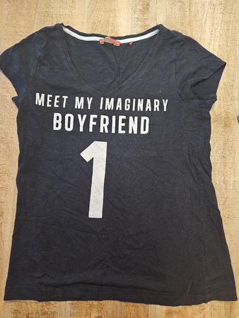 Damen T-Shirt schwarz Grösse S mit Aufdruck