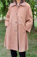 Damen Wildleder Mantel braun langer, weiter Schnitt