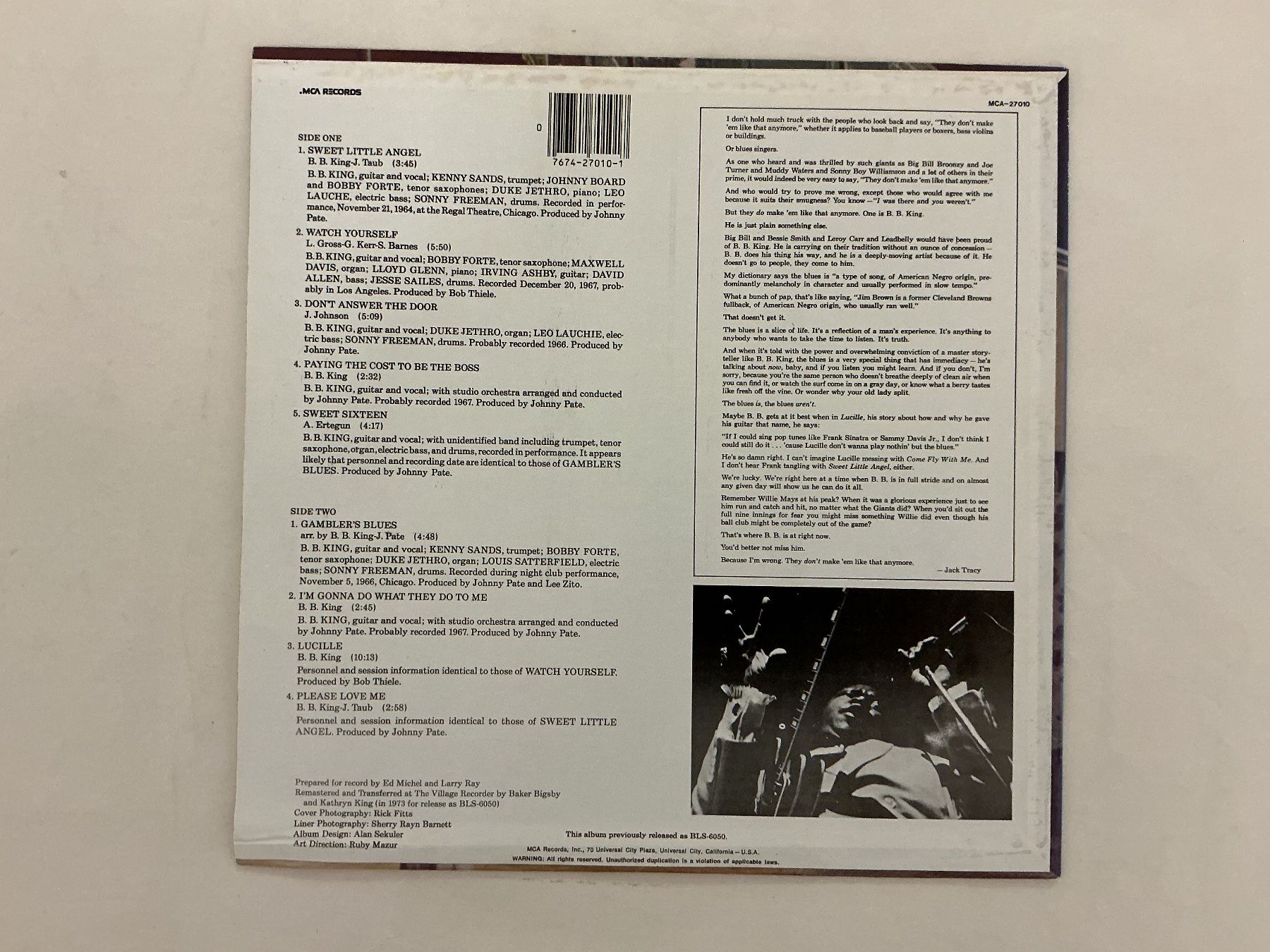 Dischi in vinile: B.B. King LP - Back in the Alley – Usato da Winterthur venduto da Tumko_7_Vinyl 1