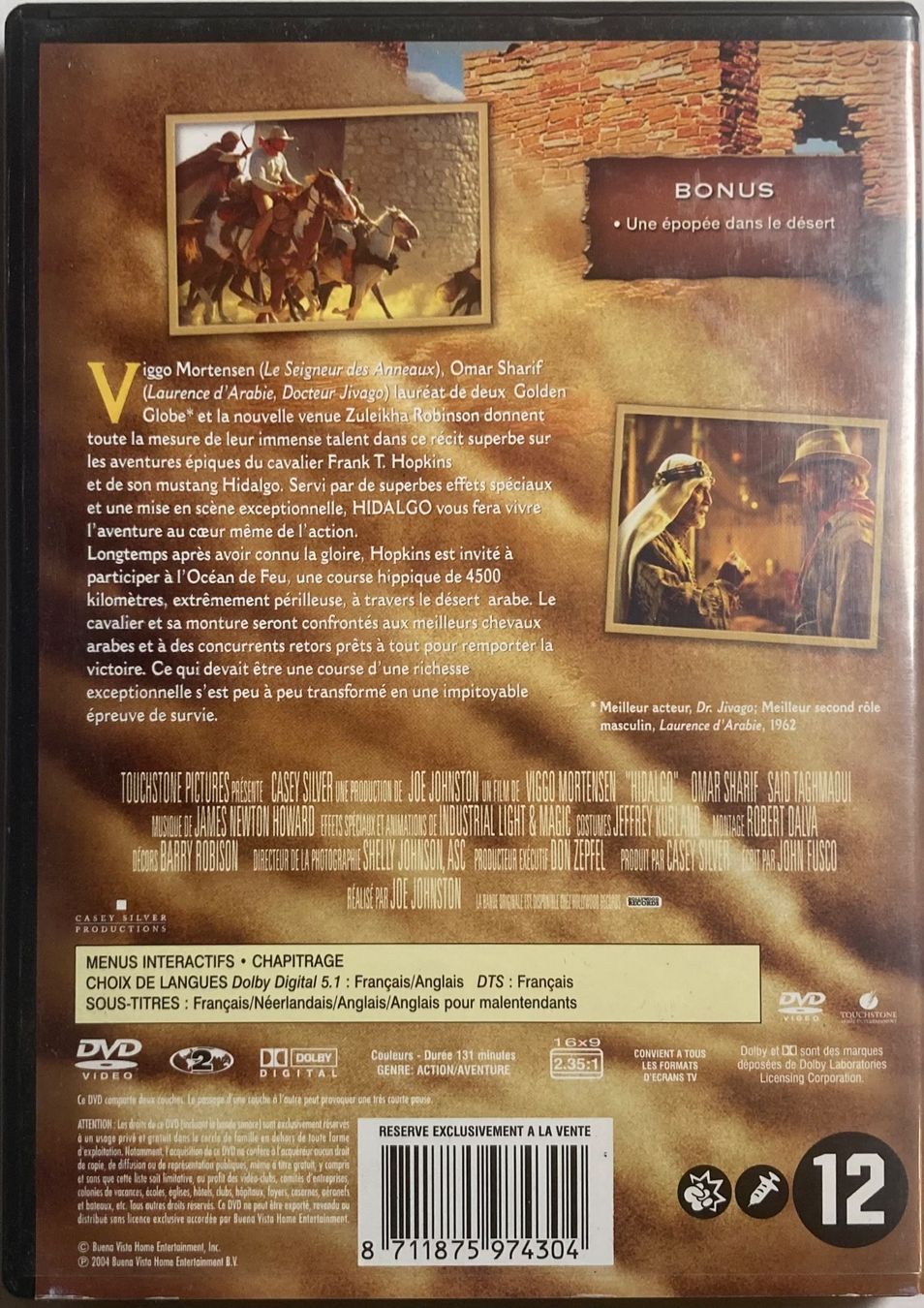 Tutti i DVDs: VIGGO MORTENSEN - HIDALGO – Usato da Poliez-Pittet venduto da Newtown-Records 1