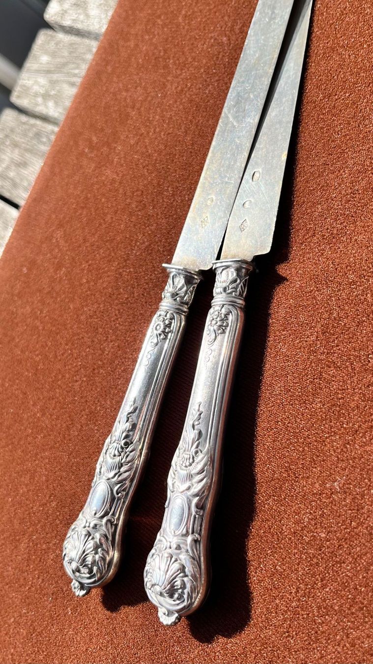 Posate: Antike 800er Silber Obstmesser Frankreich – Usato da Winterthur venduto da avelotte 9