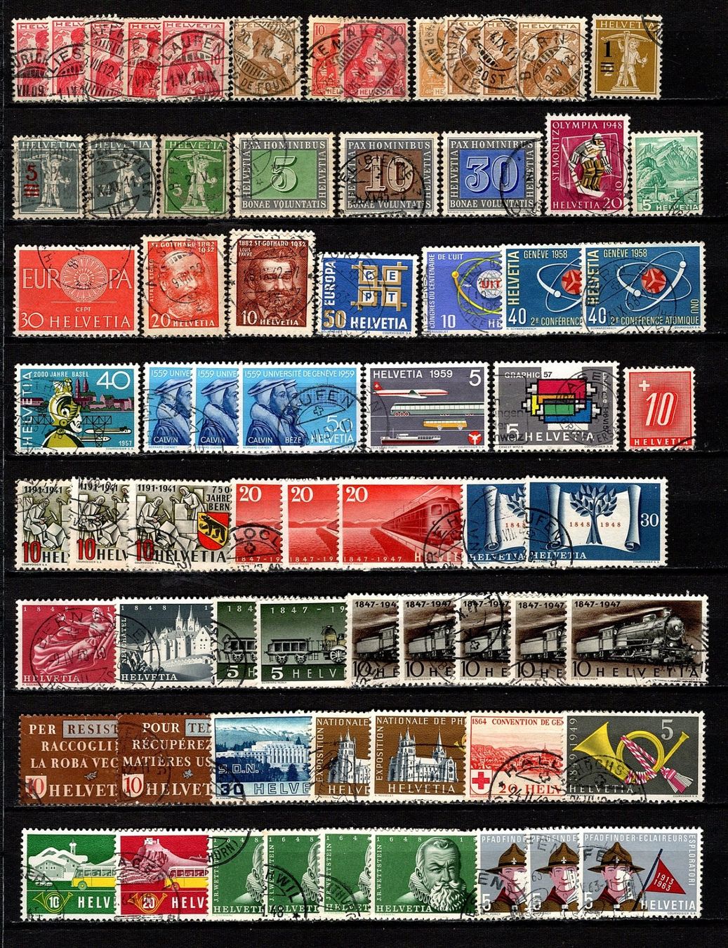 Tutti i francobolli: Sammlung Schweiz (837) – Usato da Burgdorf venduto da blinky01 2