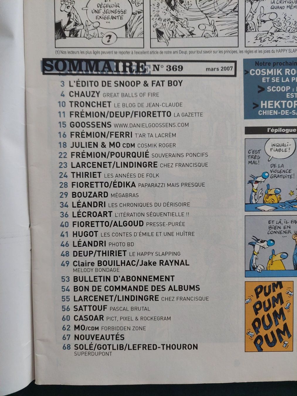Comics: Fluide Glacial No 369 Mars 2007 TBE – Gebraucht aus Genève von Blu_BD 2