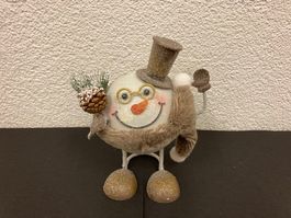 Deko Figur " Schneemann" aus Blech, ca. 18x15x10 cm