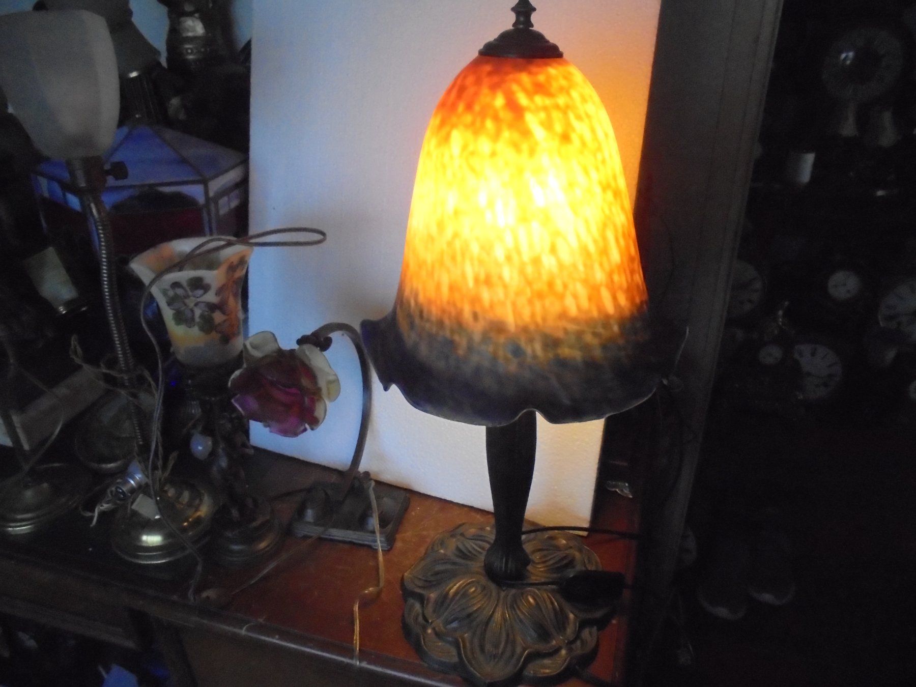Lampade: Alte, grosse Tischlampe ca. 1950-60 – Usato da Camorino venduto da Hunpete