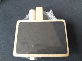 Schiefertafel (5 x 7cm) mit Klammer, Deko, Geschenk Anhänger