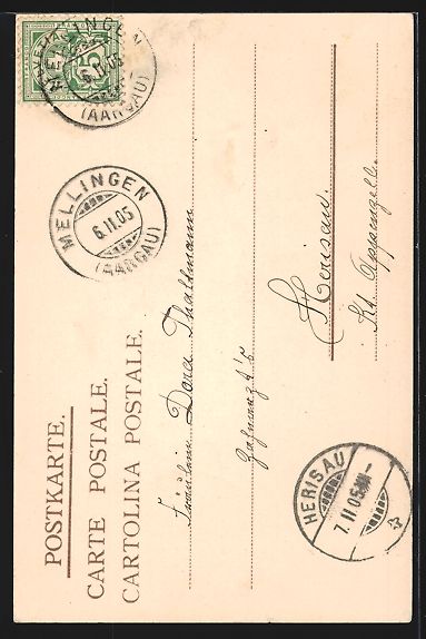 Cartoline postali: Baden, Teilansicht mit Blick nach Schlos – Usato da Berlin venduto da bartko-reher 1
