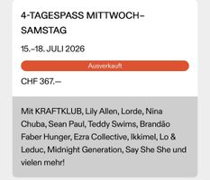 GRUTENFESTIVAL 2026 4 TAGESPASS
