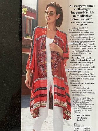 IVKO Kimono-Strickjacke