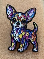 Pin Anstecknadel Chihuahua buntes Design NEU
