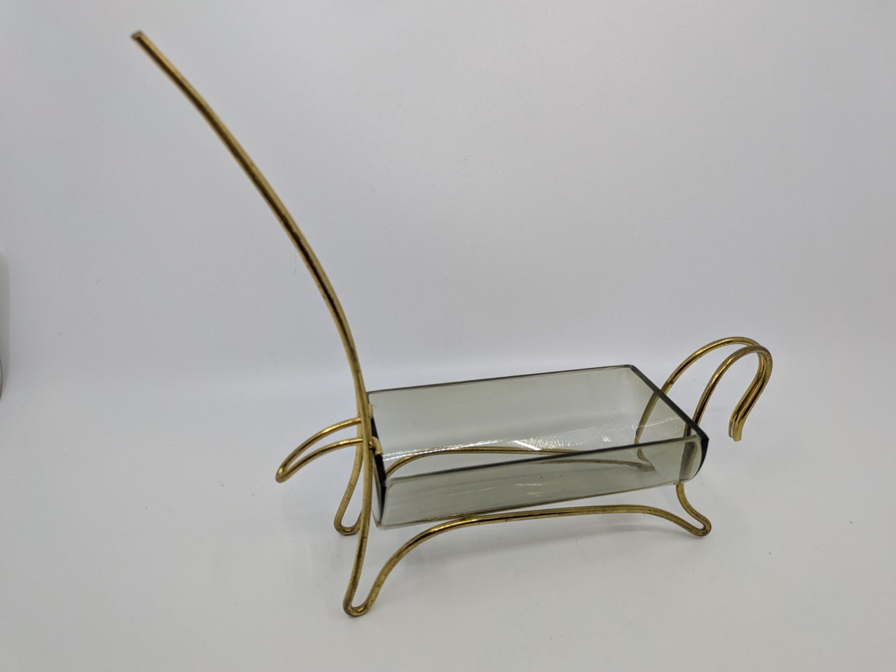 Ciotole: Mid Century Schale Glas in Metallgestell – Usato da Emmen venduto da magelan