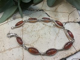 Vintage Bernstein Armband , Sterlingsilber
