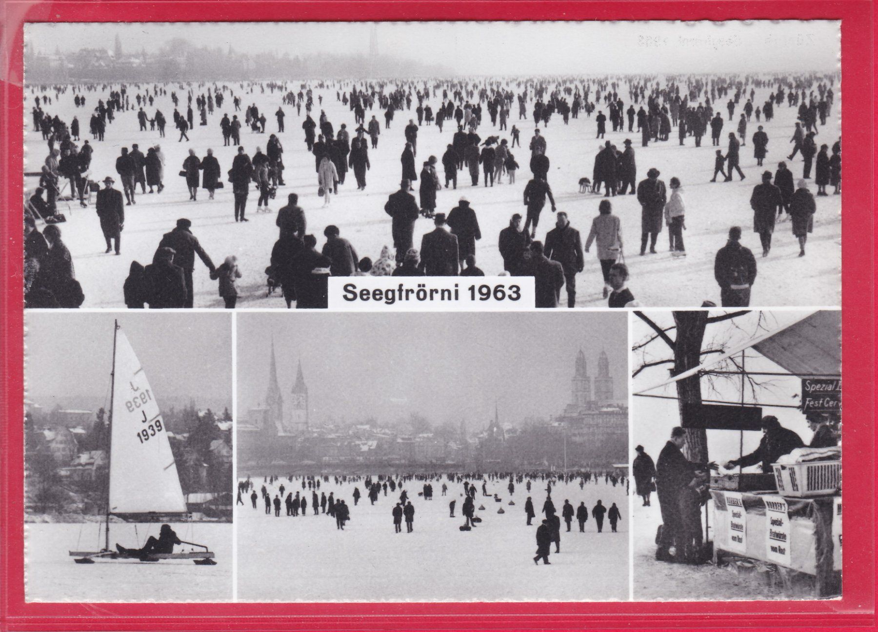 Ansichtskarten: ZÜRICH, SEEGFRÖRNI 1963 – Gebraucht aus Oberrieden von Gebirgsstelze