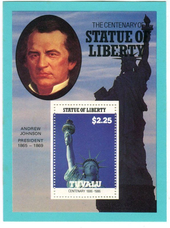 Tous les timbres: Block "Andrew Johnson". Tuvalu – Neuf avec emballage d'origine à Basel par Butsch5