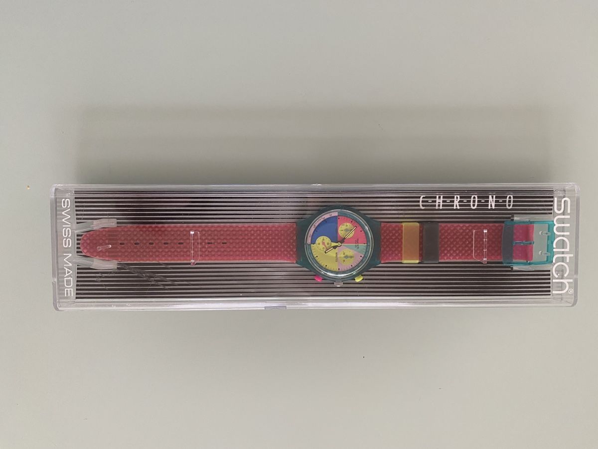 Swatch Orologi: Swatch SCL 100, Flash Arrow , neu, 1991 – Nuovo e nell'imballaggio originale da Zürich venduto da Bemey5268