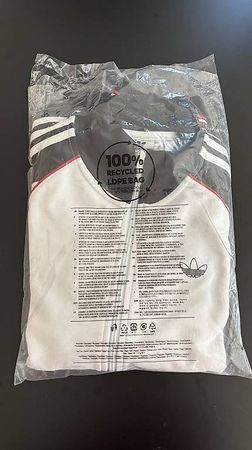 Trainingsjacke Adidas weiss schwarz rot (M) - NEU