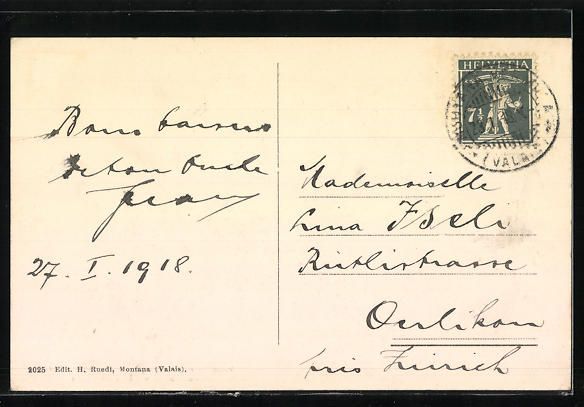 Cartoline postali: Vermala s. Sierre, Chalet du Forest Hote – Usato da Berlin venduto da bartko-reher 1