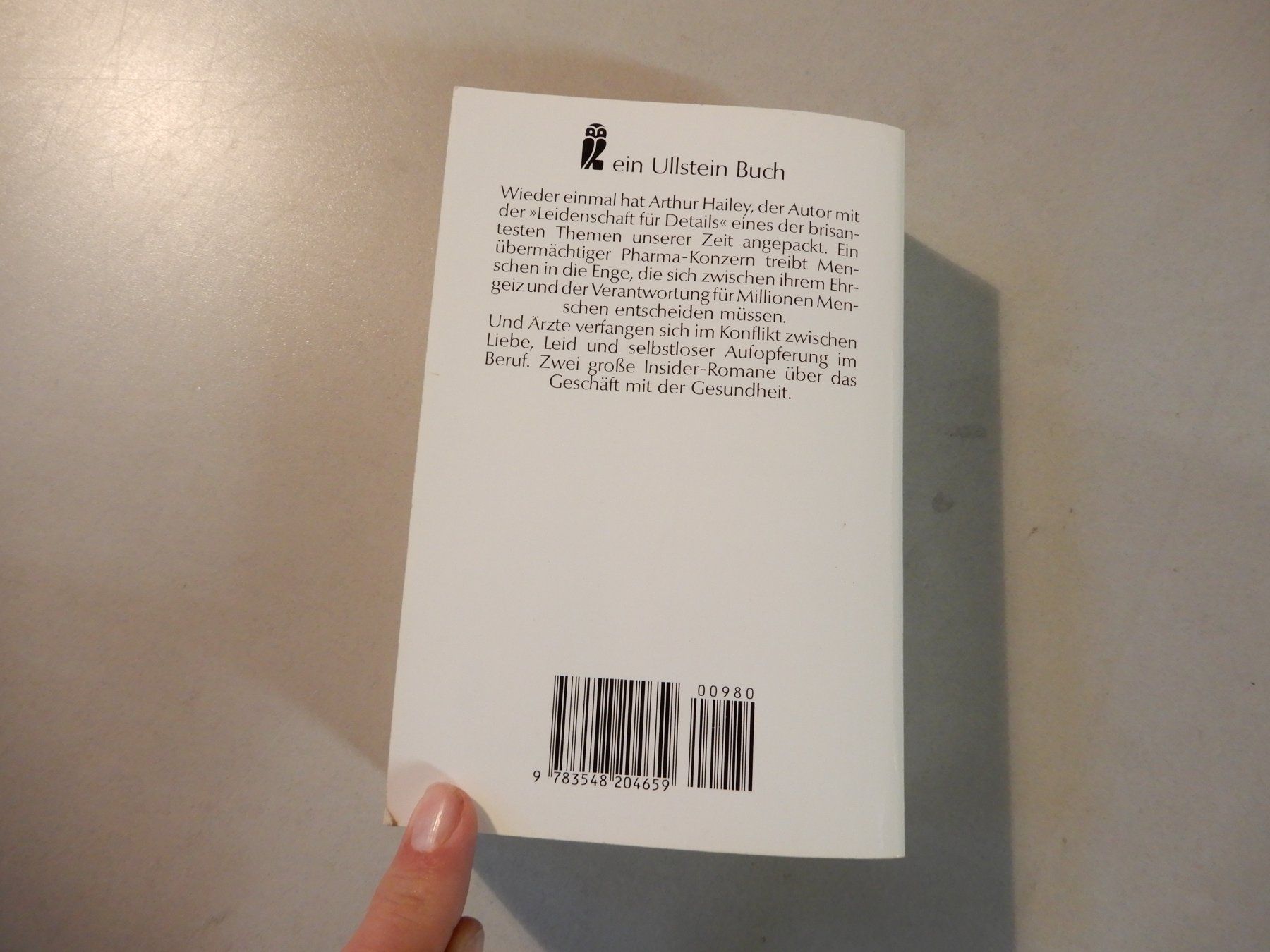 Libri: Arthur Hailey: Letzte Diagnose, Zustand: Gut – Usato da Erstfeld venduto da Mario_boe0 9