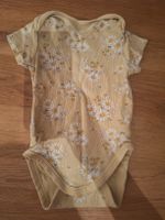 Baby Body kurzarm Blumenmuster gelb