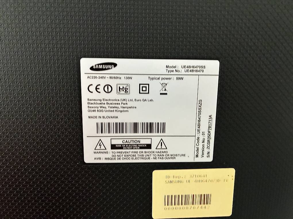 Televisori: Samsung UE48H6470 48 Smart TV – Usato da Basel venduto da luc.ste 2