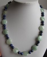 NEU: Lapis lazuli Lapislazuli Aventurin Kette Collier 51cm
