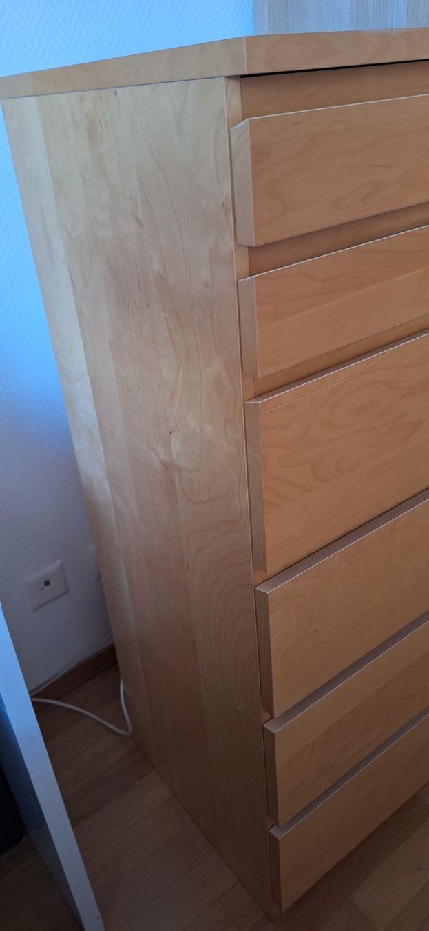 Ikea Cassettiere: Malm, commode 6 tiroir et miroir, Ikea – Usato da Lussery-Villars venduto da pousinete02 1