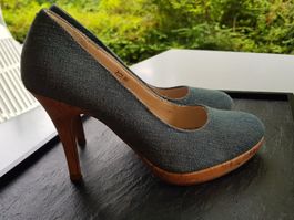 Damen Pumps im Jeans-Look - Casa Blanca - Gr. 37   /      73