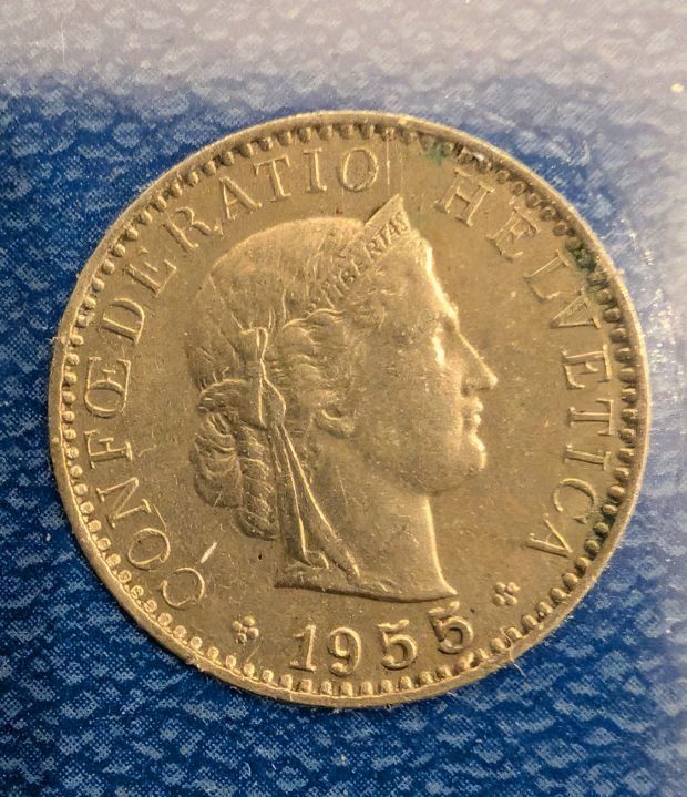 Tutti le monete: 20 Rappen 1955 – Usato da Arch venduto da coinsandmore