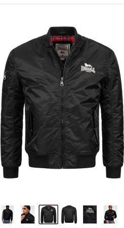 Lonsdale Bomber Jacke , Schwarz, Grösse M, Neuwertig