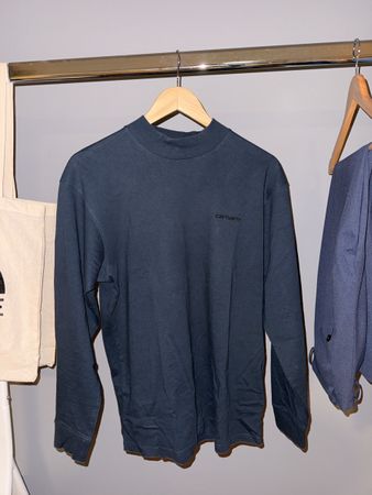 Carhartt WIP (Longsleeve Stehkragen) Dunkelblau Gr. S