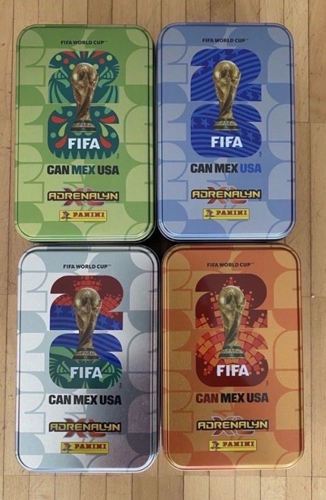 Panini Carte collezionabili: FIFA WM 2026 Panini Sammeldosen 4STK – Nuovo (secondo la descrizione) da Zürich venduto da Nini0926