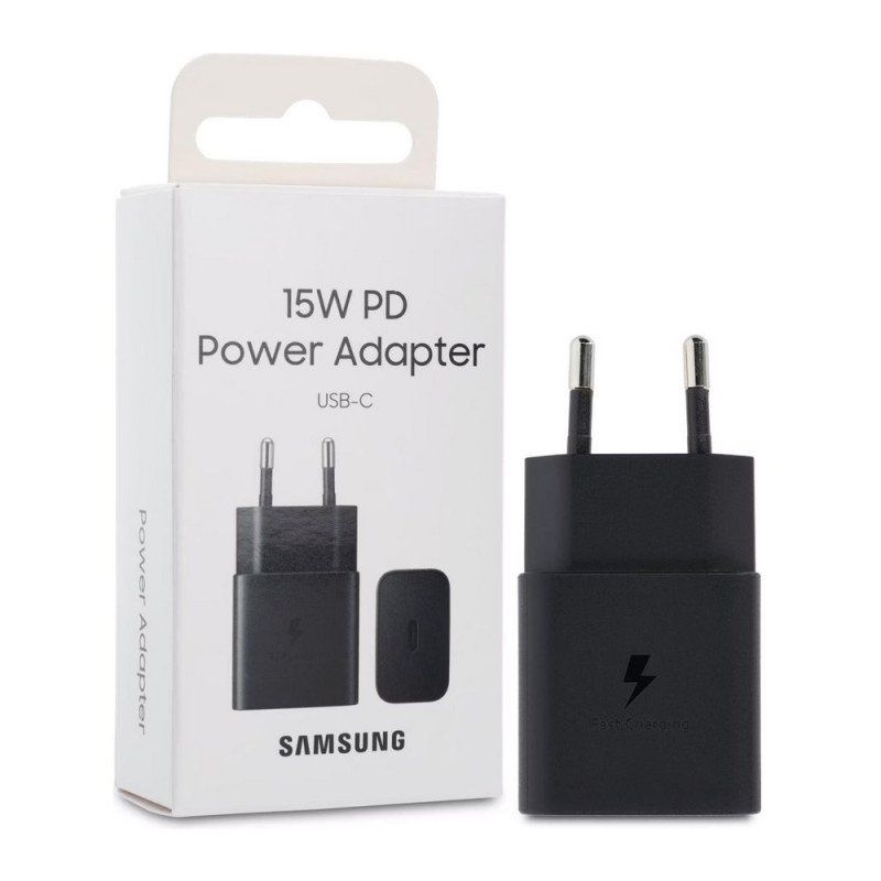Samsung Caricabatterie: Samsung Ladegerät, 15W, 1x USB-C, Schwarz – Nuovo e nell'imballaggio originale da Dietlikon venduto da SAT-SWISS