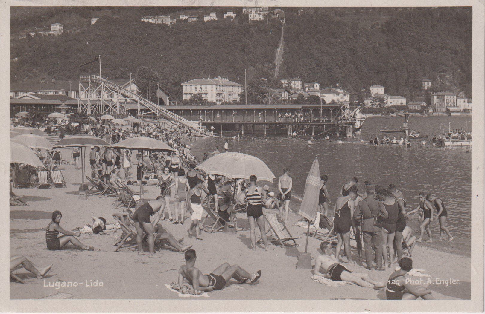 Ansichtskarten: AK Lugano Lido 1931, rara. – Gebraucht aus Riva San Vitale von MAR-NAPO