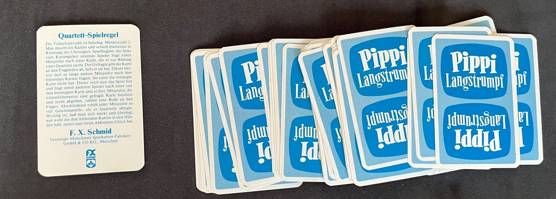Giochi: Pippi Langstrumpf Quartett, 1971/ FX Schmid, komplett – Usato da Ostermundigen venduto da DaxKarten-75 2