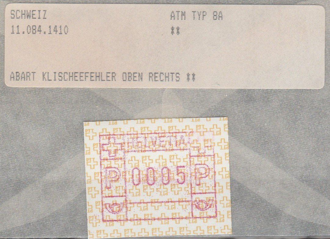 Alle Briefmarken: 8A Klischeefehler oben rechts – Gebraucht aus Oberglatt ZH von Wiedmi6