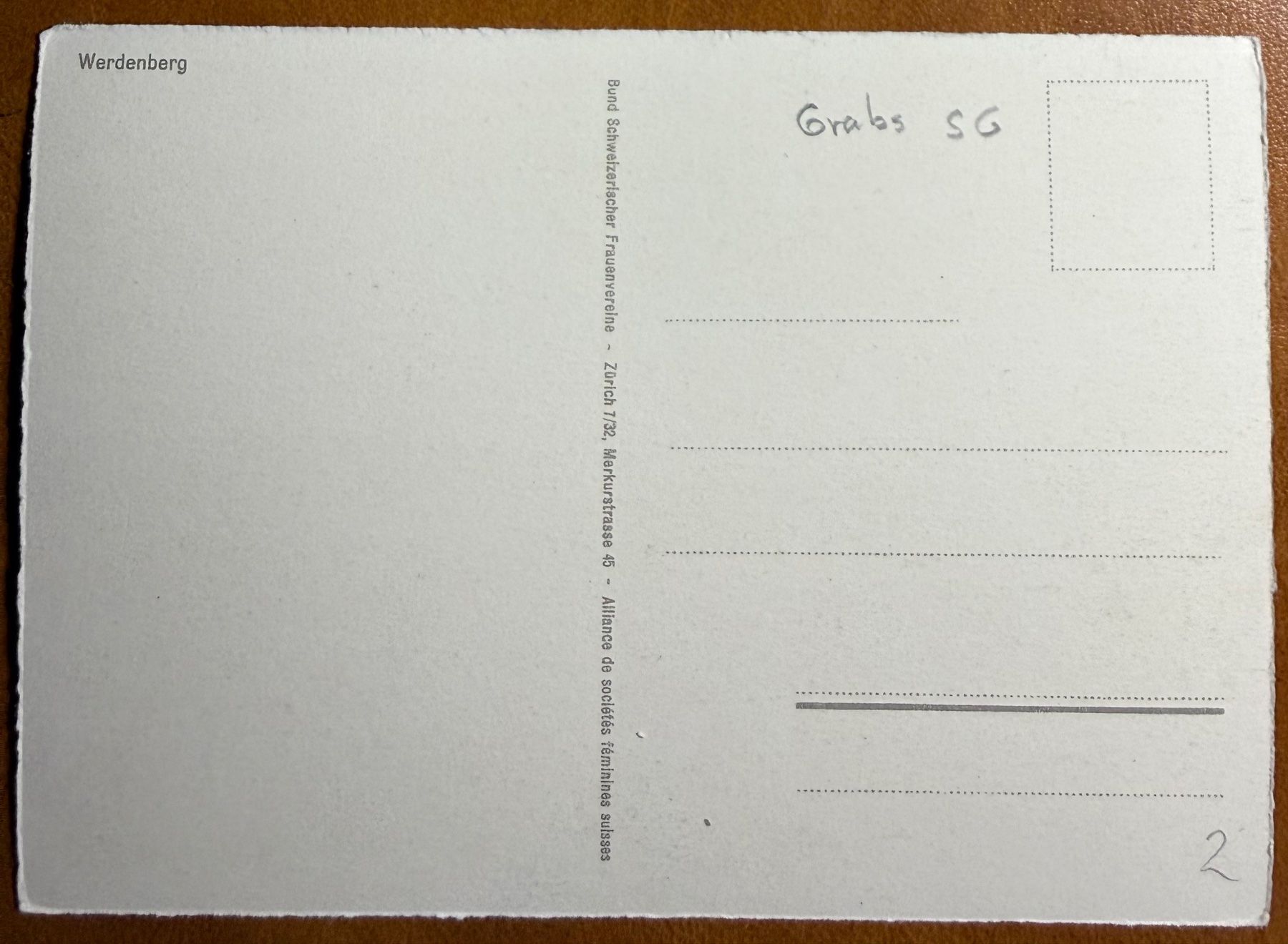Cartoline postali: AK:  Werdenberg - Peintre Marc – Usato da Lutry venduto da Ediego 1