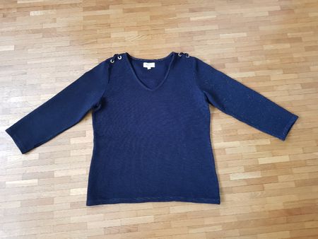 Pull bleu marine effet pailleté Maison 123  Taille 36