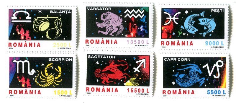 Tutti i francobolli: Briefmarken "Zodiak". Rumänien – Nuovo e nell'imballaggio originale da Basel venduto da Butsch5