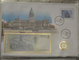 9 Banknotenbriefe mit Münzen
