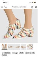 1940s New reproduction summer canvas shoes American Duchess