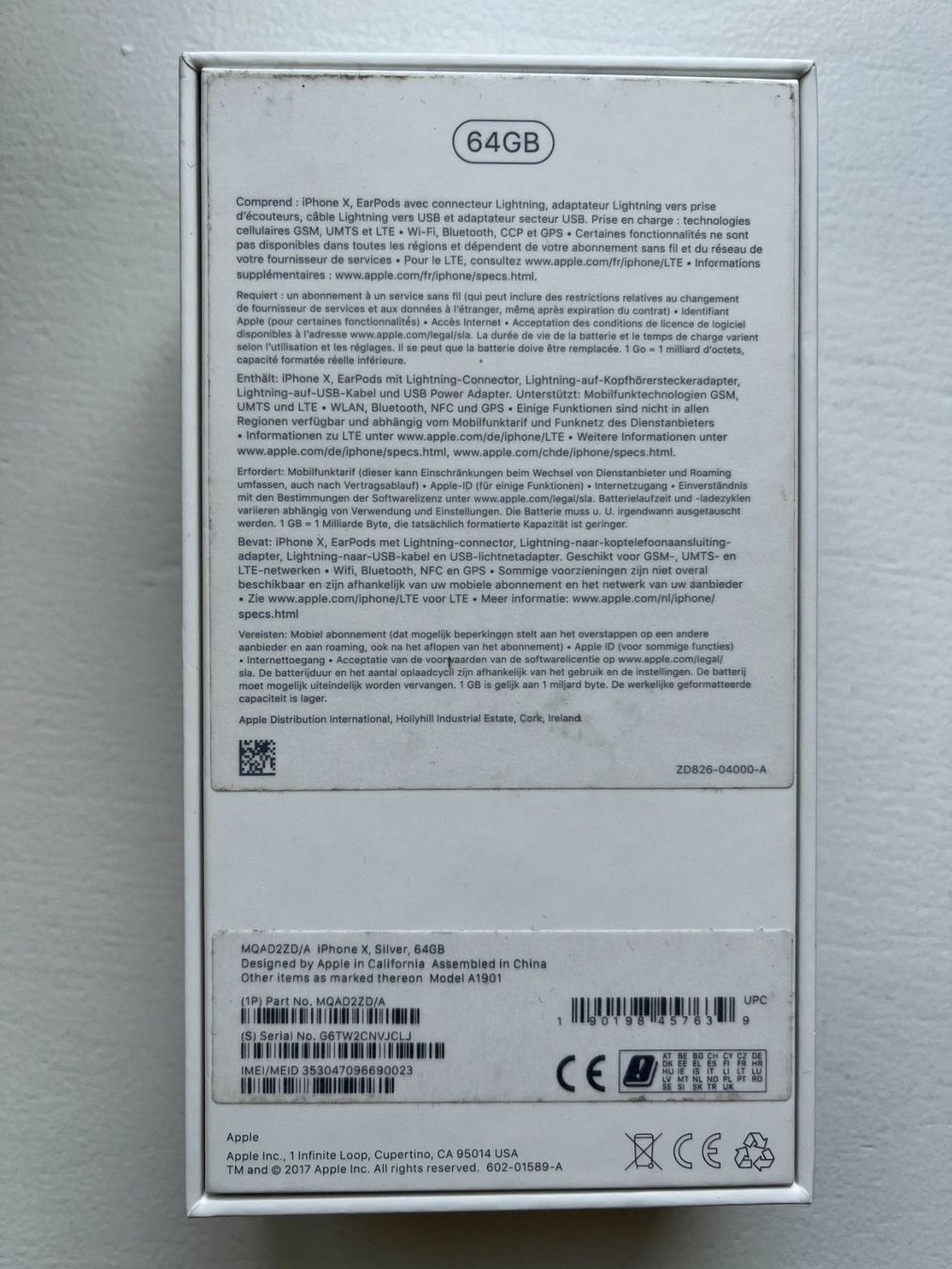 Apple Telefoni cellulari / Smartphones: Apple Iphone X 64 GB silver – Usato da Court venduto da Style_ambre 2
