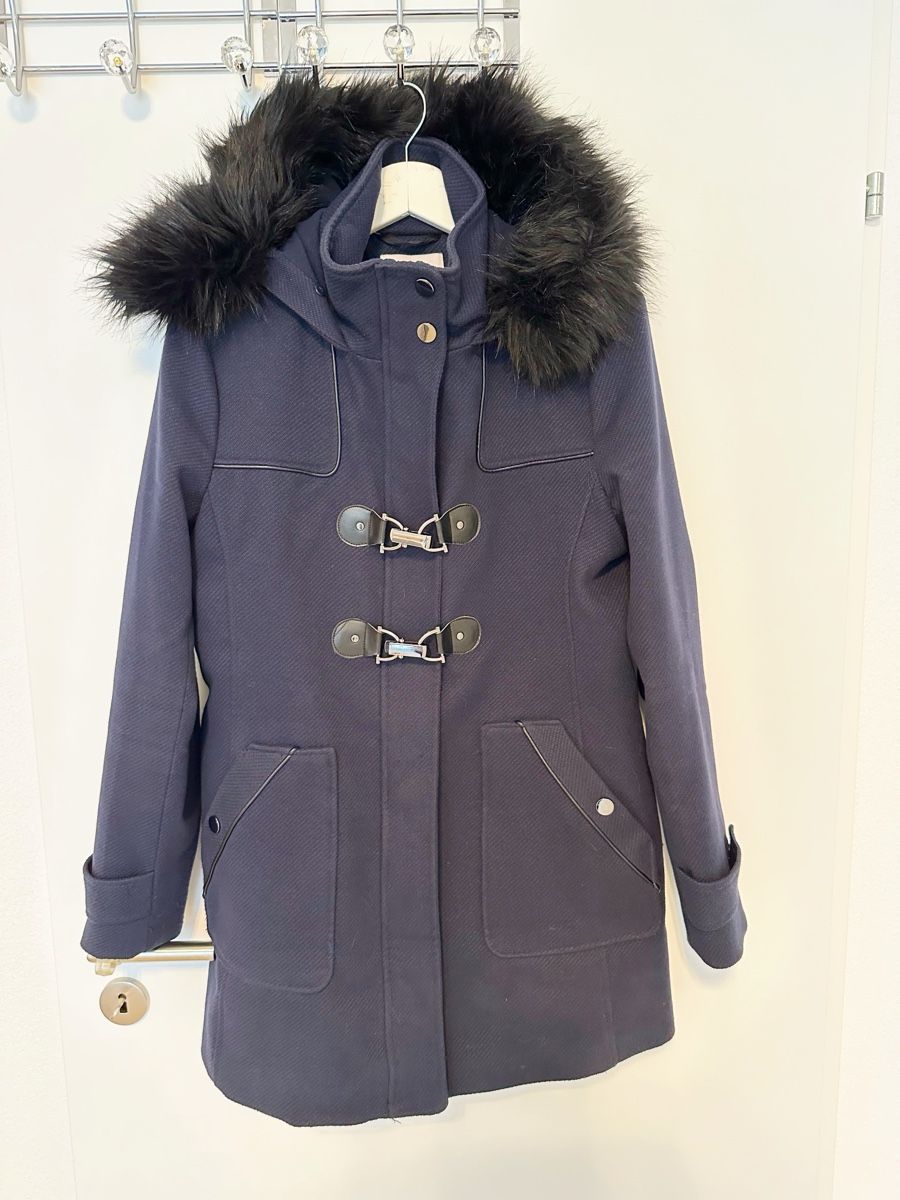 Cappotti: Dunkelblauer Mantel mit Kapuze Gr.38 – Usato da Eglisau venduto da Brewster1 1