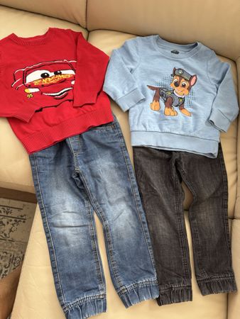 Kinderkleidung Set Pullover & Jeans Grösse 98 guter Zustand